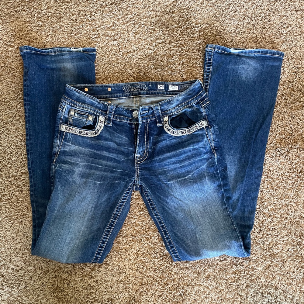 Miss Me Denim Jeans with Embroidery - Picture 3 of 6